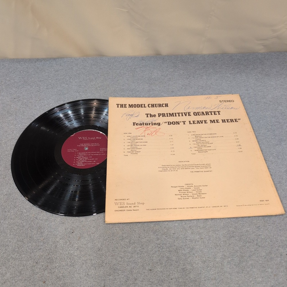The Primitive Quartet - The Model Church Gospel Vinyl LP RSR-604 - Picture 4 of 4